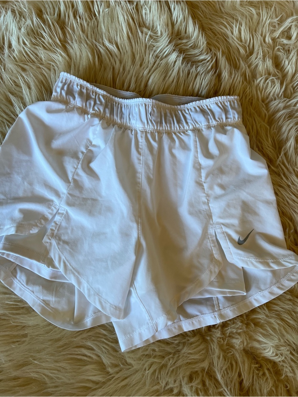 Nike White Women's Athletic Running Shorts